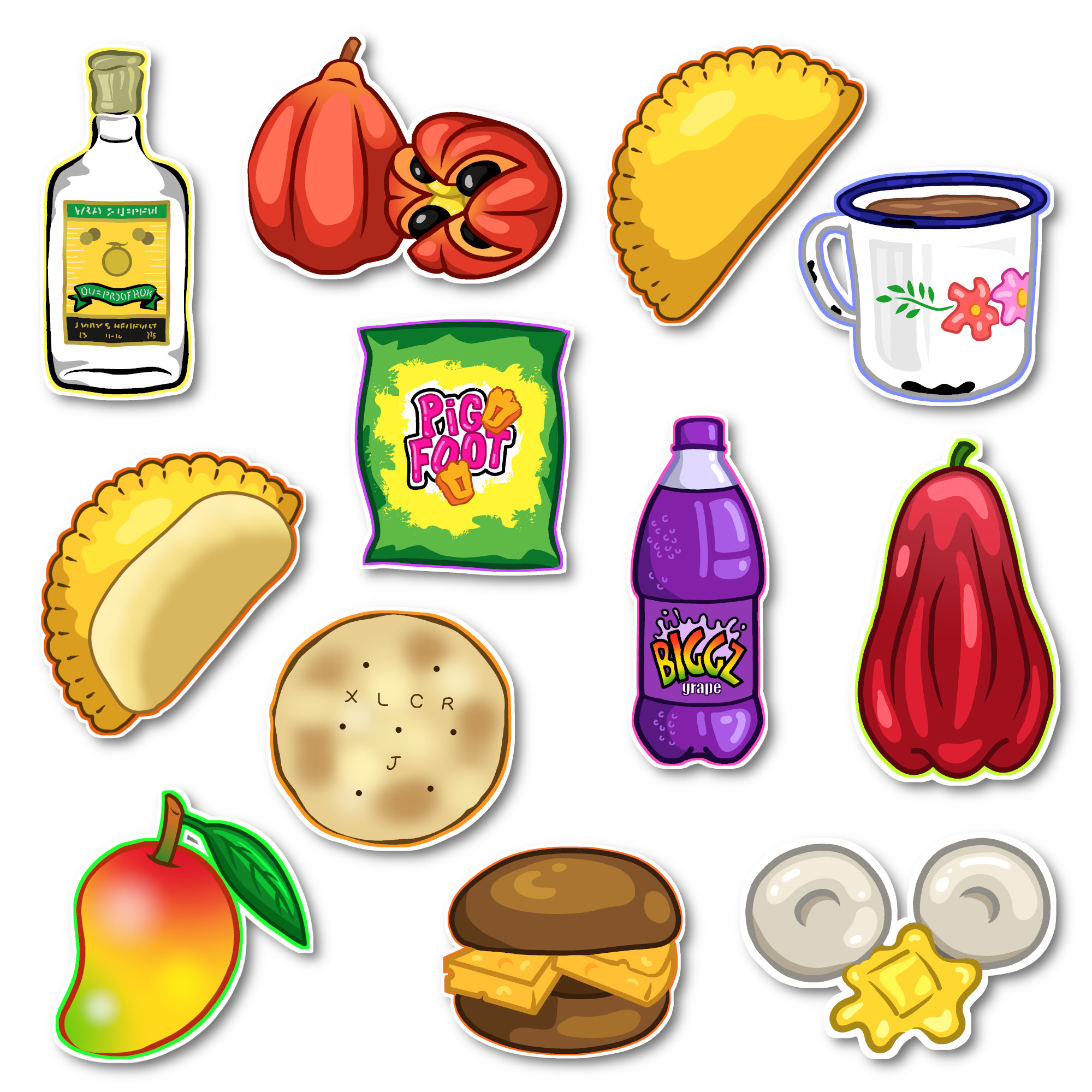 "Growing up Jamaican" Stickers 120 PCS